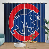 Chicago Cubs Blackout Curtain for Living Room Bedroom Window Treatment